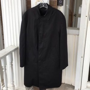 Men’s Black Removable Fur Lined Trench Coat